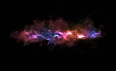 Nebula cosmic star abstract background - bright and colorful backdrop in space