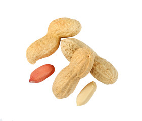 peeled and unpeeled peanuts