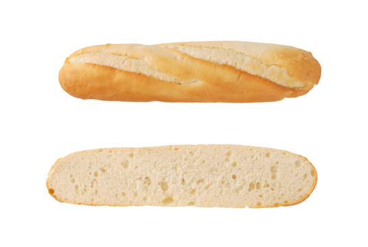 Halved French Baguette