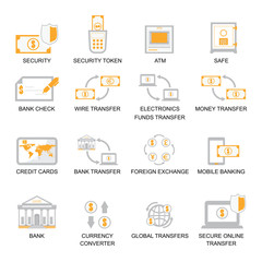 Business Finance Icons Set.