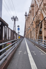 The lane for cyclists and pedestrians on Ed Koch Queensboro Bridge