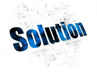 Finance concept: Solution on Digital background