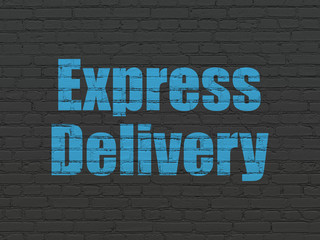Obraz premium Business concept: Express Delivery on wall background