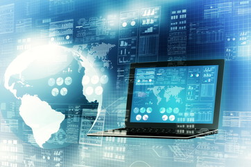 Internet Technology data processing Concept