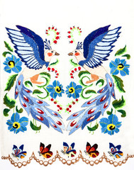 Ukrainian folk embroidery, handmade