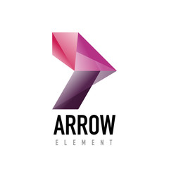 Vector arrow geometric design logo