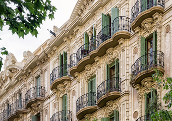 Balconies on th building