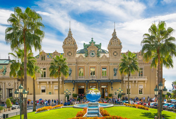 Monaco, Monte Carlo - September 17, 2016: The Grand casino Monte Carlo, gambling and entertainment...