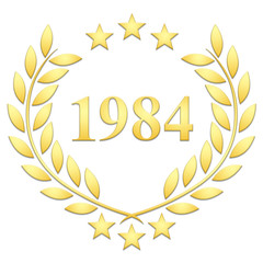 Lauriers 3 étoiles 1984 sur fond blanc 