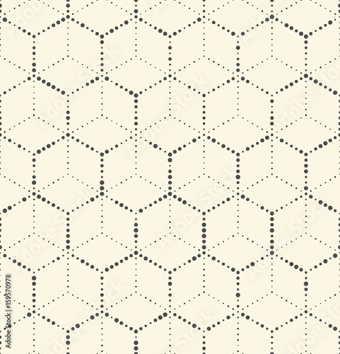 "Seamless Hexagon Monochrome Pattern. Abstract Cube Background" Stock ...