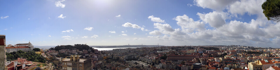 Fototapeta na wymiar Lisbon Lissabon Panorama Senhora do Monte