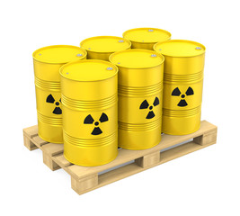 Pallet of Radioactive Barrels Isolated