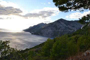 coastline of croatia during sunset