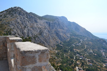 Fototapeta na wymiar view from a castle in Omis