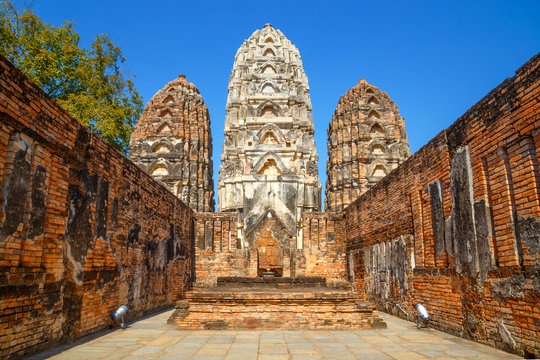 Wat Si Sawai Temple at Sukhothai Historical Park, a UNESCO World Heritage Site in Thailand