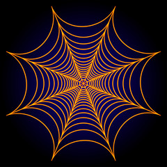 Spider web cobweb background. Vector illustration.
