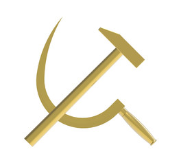 Hammer and sickle, 3d render