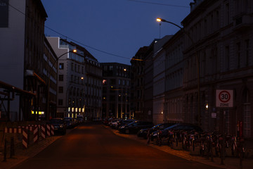 Berlin Street Before Dawn
