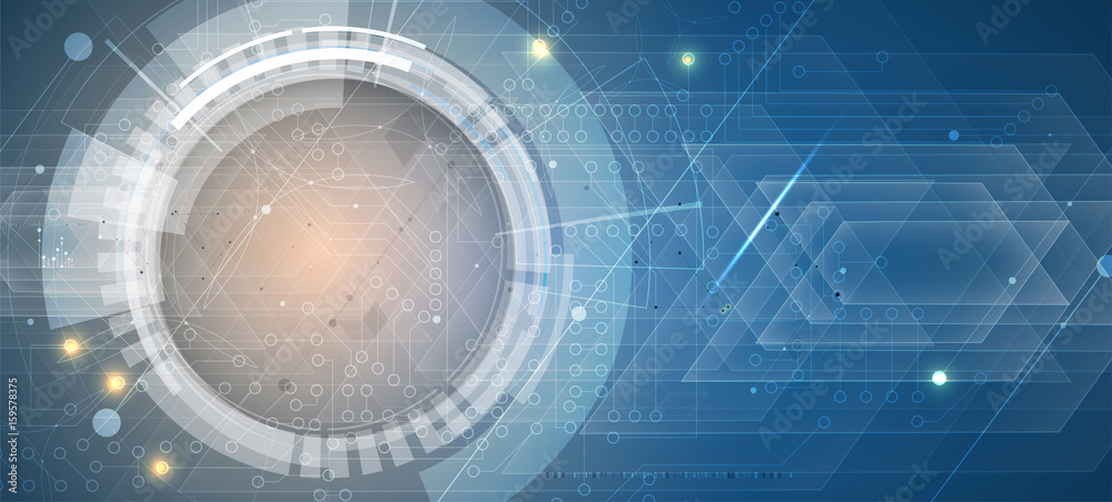 Wall mural abstract internet computer technology business solution for presentation concept