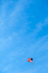 USA Flag and Blue Sky