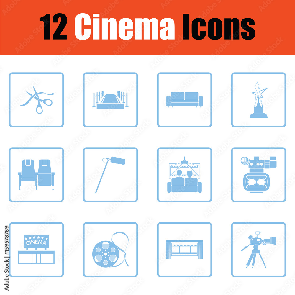 Canvas Prints Set of cinema icons