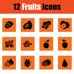 Fruit icon set