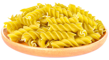 Macaroni on a white background