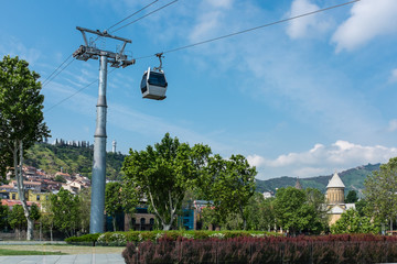 Obraz premium Tbilisi, Georgia,- Aerial Tramway at Rike Park, Eastern Europe