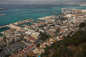 Naklejka premium Ausblick auf Gibraltar von Rock