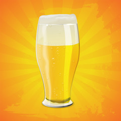 Glass of beer illustration