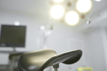 Close up shot of a part of gynecological chair at the hospital