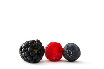 Healthy berries isolated on white background
