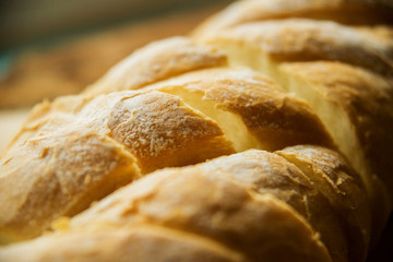 fresh bread on the table