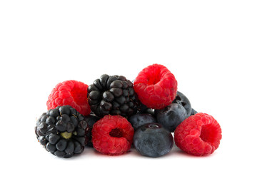 healthy berries isolated on white background
