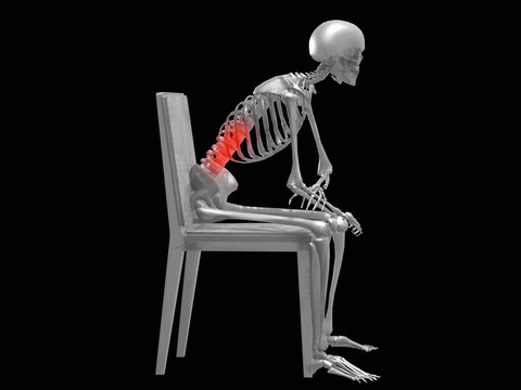 Low back pain illustration