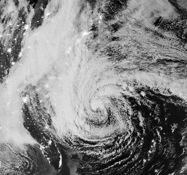 Satellite view, Hurricane Sandy, October 28, 2012