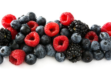 healthy berries isolated on white background
