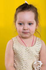 Naklejka premium Funny little girl