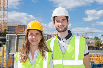 students on construction site