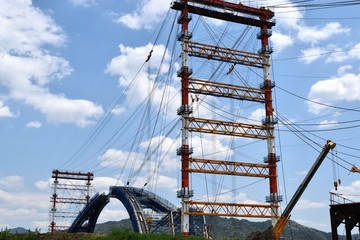 架橋工事