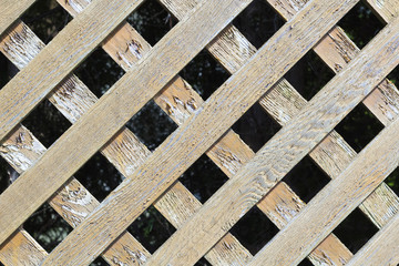 Old wooden lattice background and texture