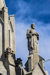 Expiatory Church of the Sacred Heart of Jesus (architect Enric Sagnier) on summit of Mount Tibidabo in Barcelona, Catalonia, Spain.