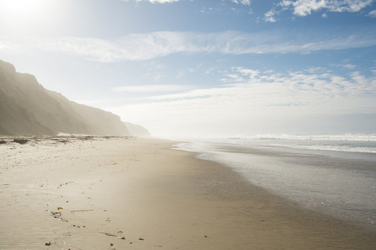 Empty beach, Lompoc, California, USA