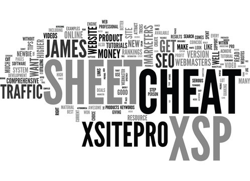 XSP CHEAT SHEET CUT WEBSITE DEVELOPMENT BY TEXT WORD CLOUD CONCEPT