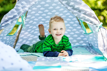 Funny funny little boy playing in the park. 2-3 years. The concept of lifestyle picnic and...