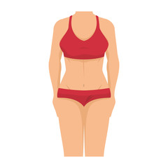 woman with swimwear icon vector illustration design