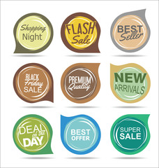 Obraz premium Modern sale stickers collection