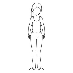 beautiful and young woman character vector illustration design