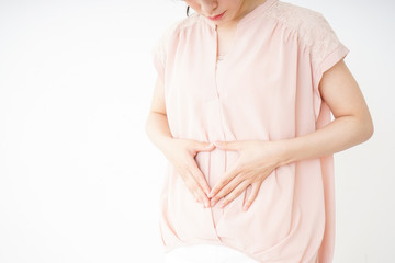 Young woman becoming pregnant