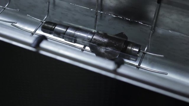 diesel injector cleaning in an ultrasonic bath